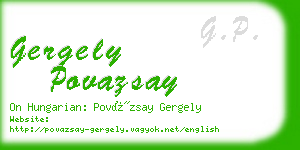 gergely povazsay business card